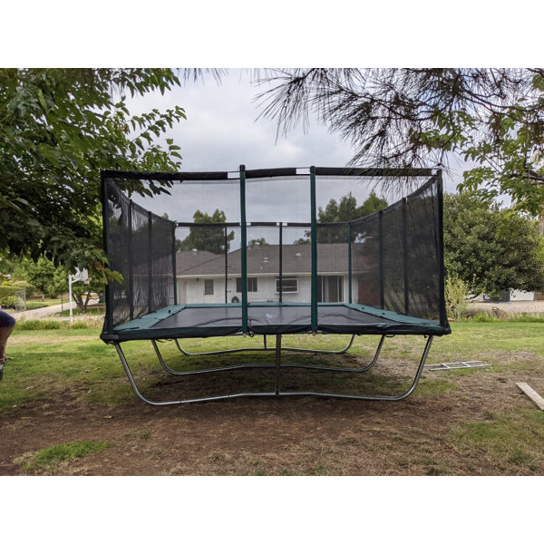 Galactic Xtreme Trampoline de jardin rectangulaire avec enceinte de